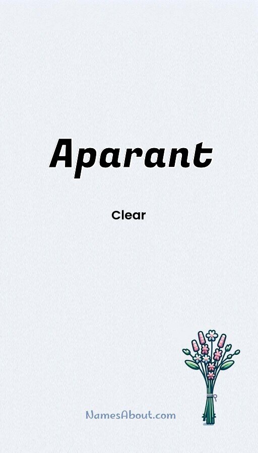 Meaning of Aparant