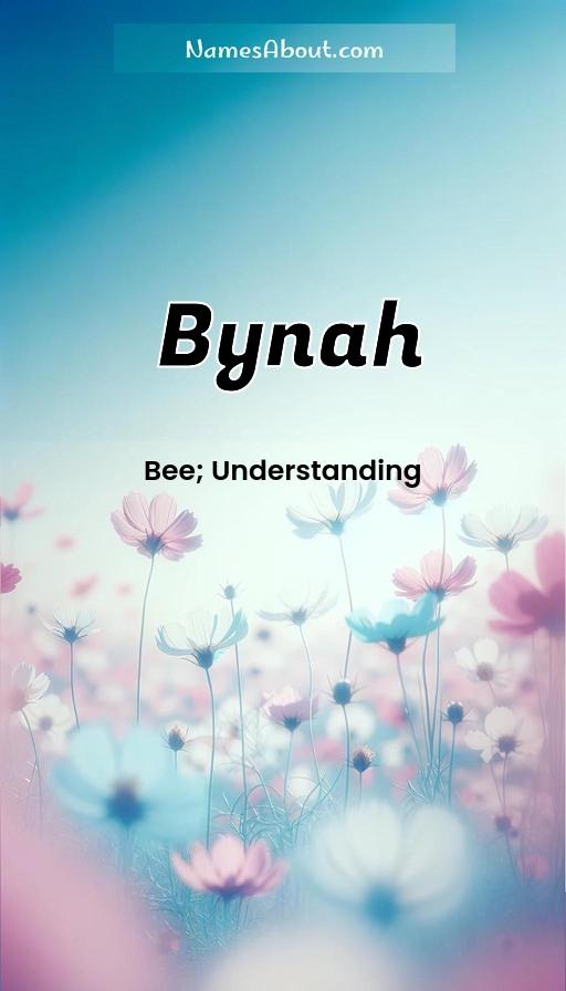 Bynah name and meaning