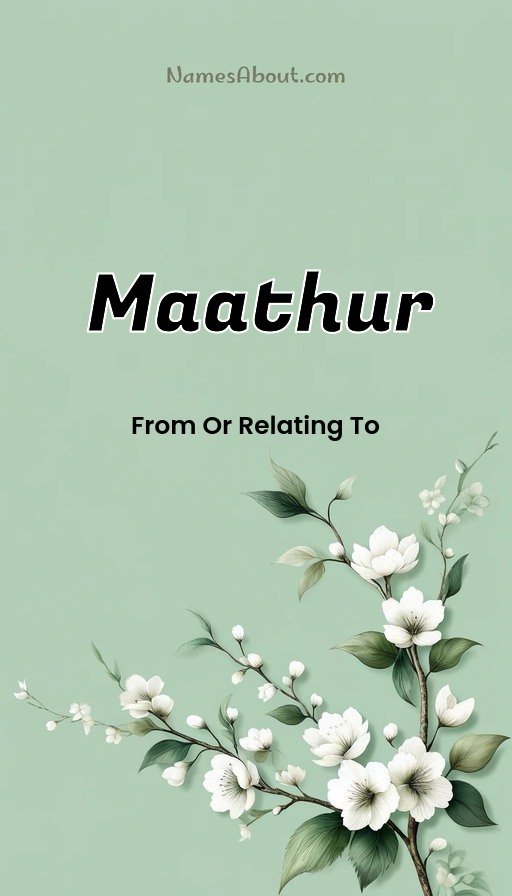 Meaning of Maathur