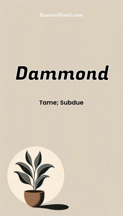 Dammond name and meaning