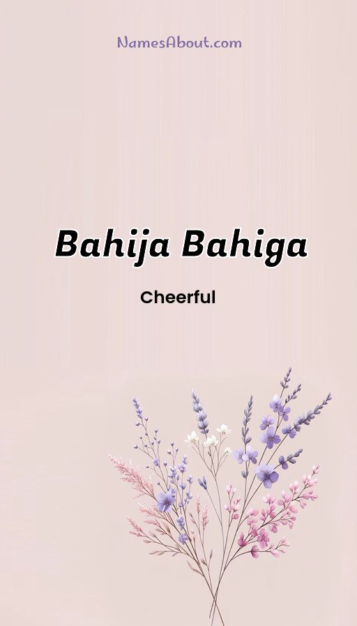 Meaning of Bahija Bahiga