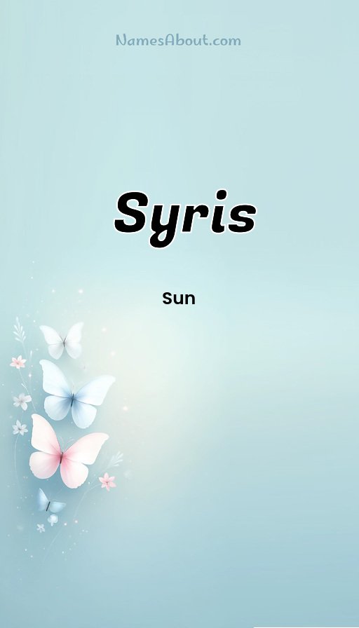 Meaning of Syris