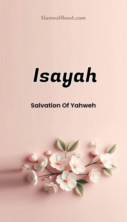 Isayah name and meaning