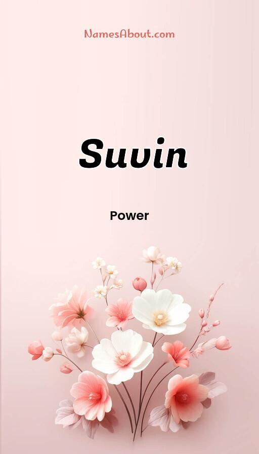 Suvin name and meaning