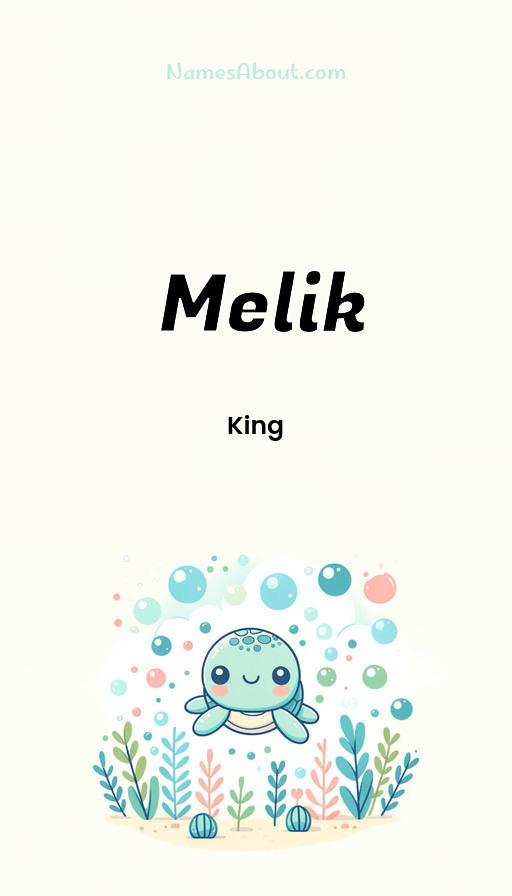 Melik name and meaning