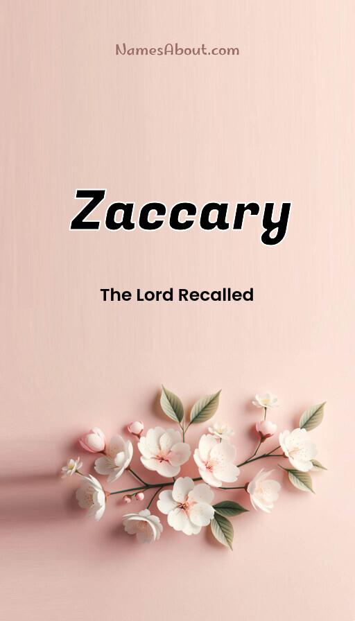 Zaccary name and meaning