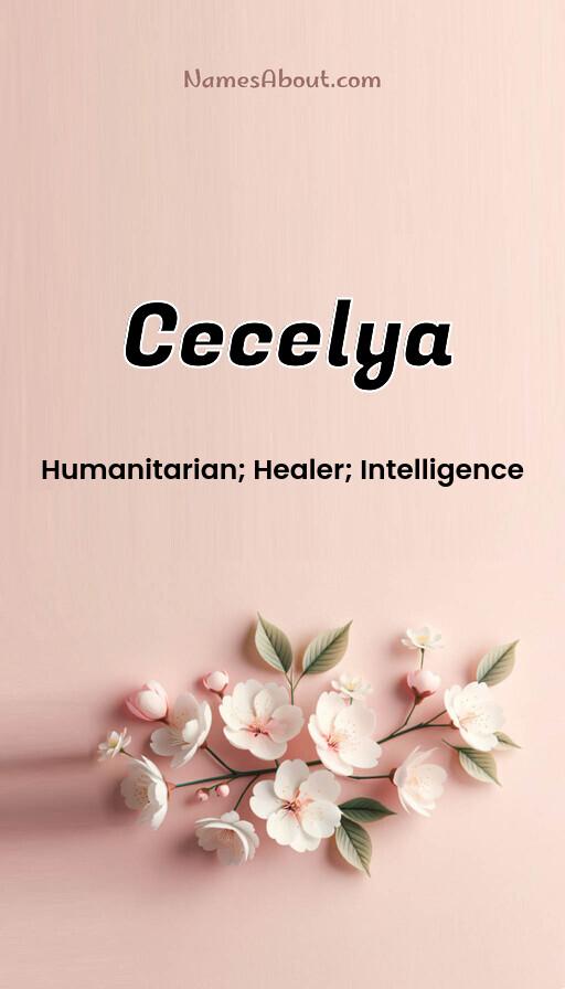 Cecelya name and meaning