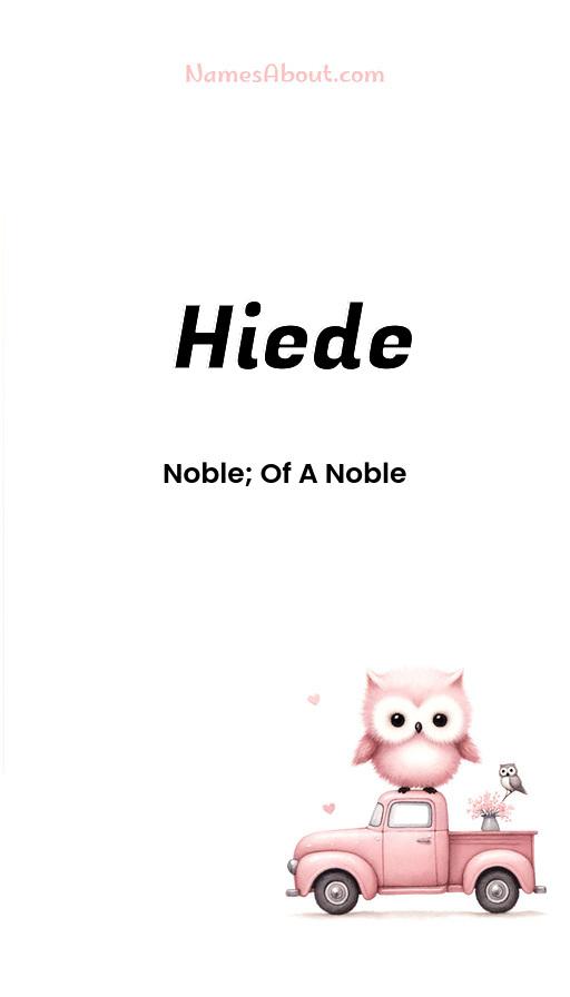 Hiede name and meaning