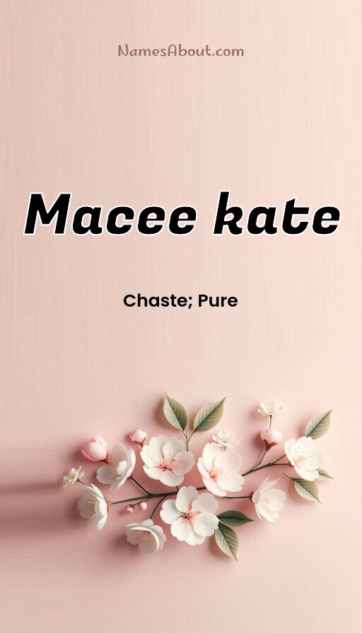 Meaning of Macee kate