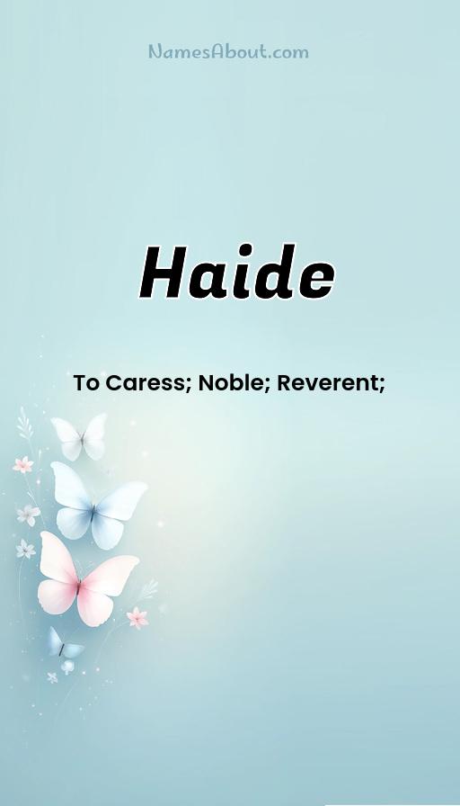 Haide name and meaning