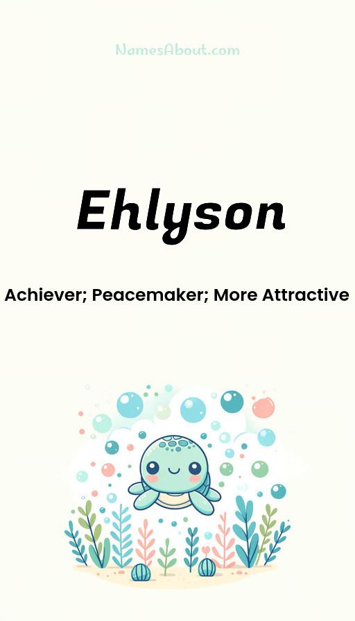 Ehlyson name and meaning