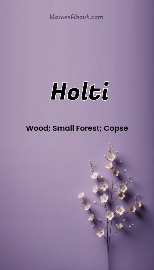 Meaning of Holti