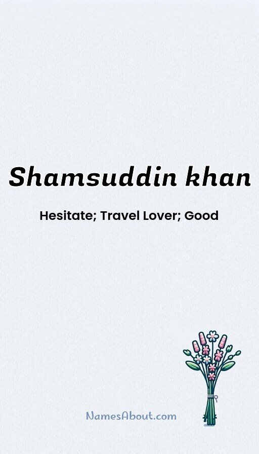 Meaning of Shamsuddin khan