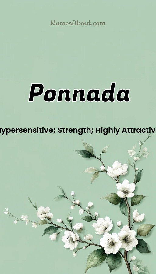 Meaning of Ponnada