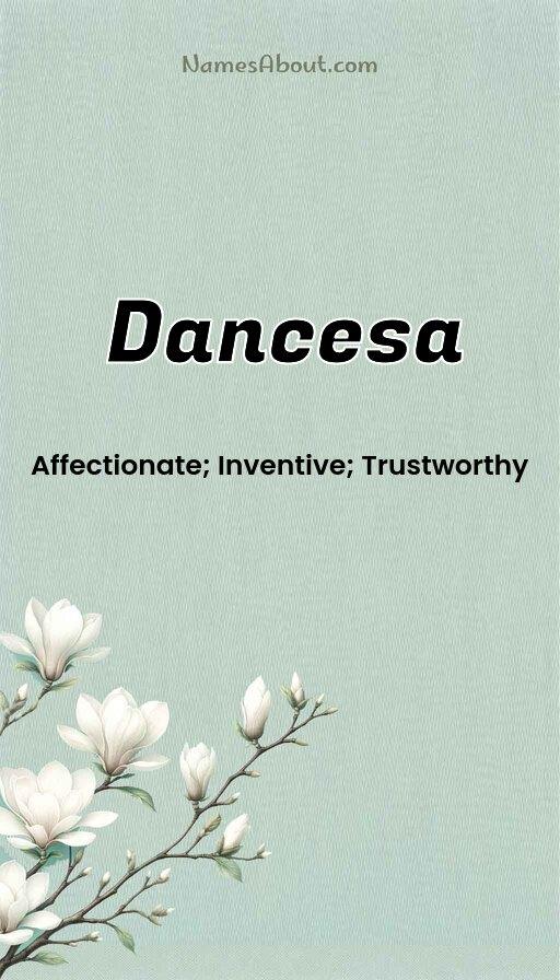 Dancesa name and meaning