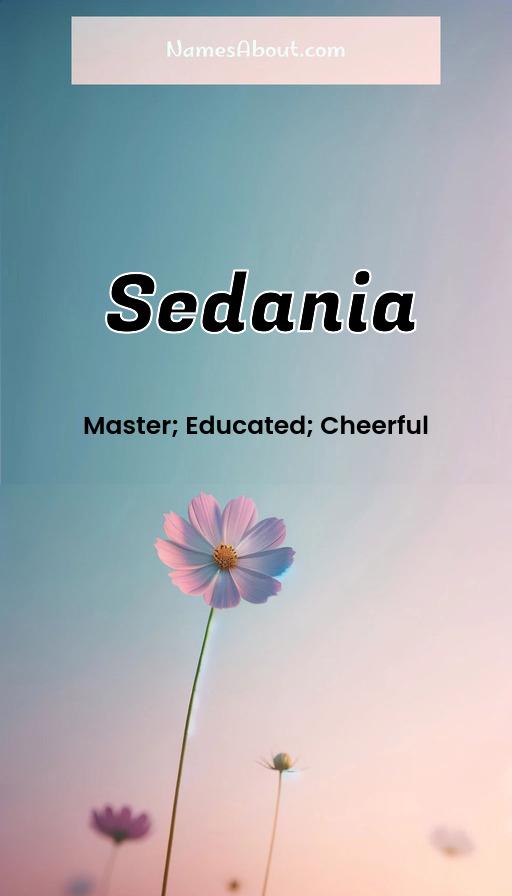 Sedania name and meaning