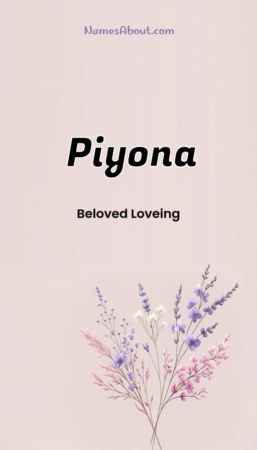 Piyona name and meaning