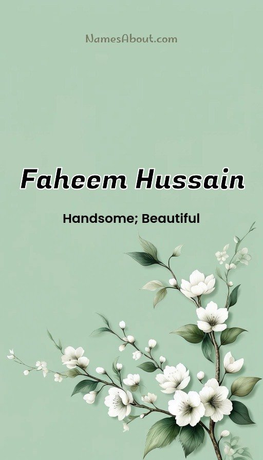 Meaning of Faheem Hussain