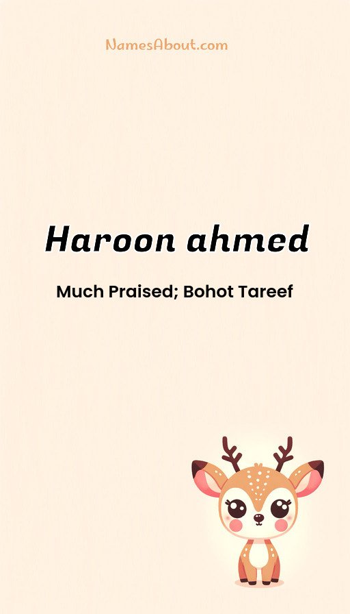 Meaning of Haroon ahmed