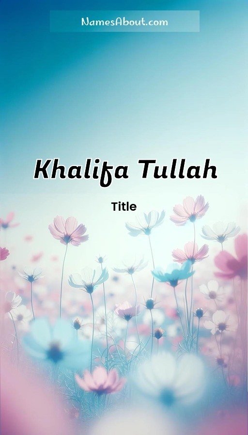 Meaning of Khalifa Tullah