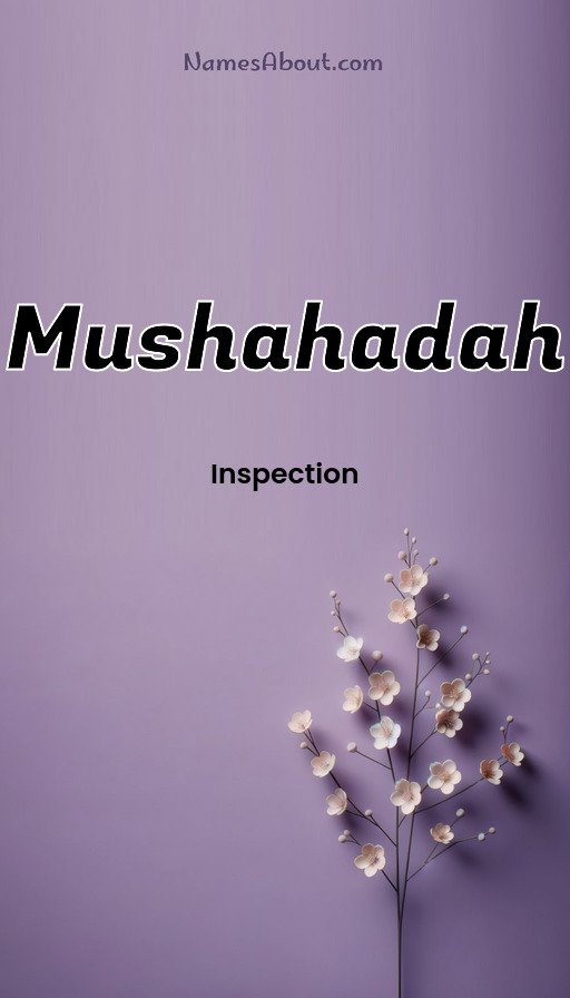 Meaning of Mushahadah