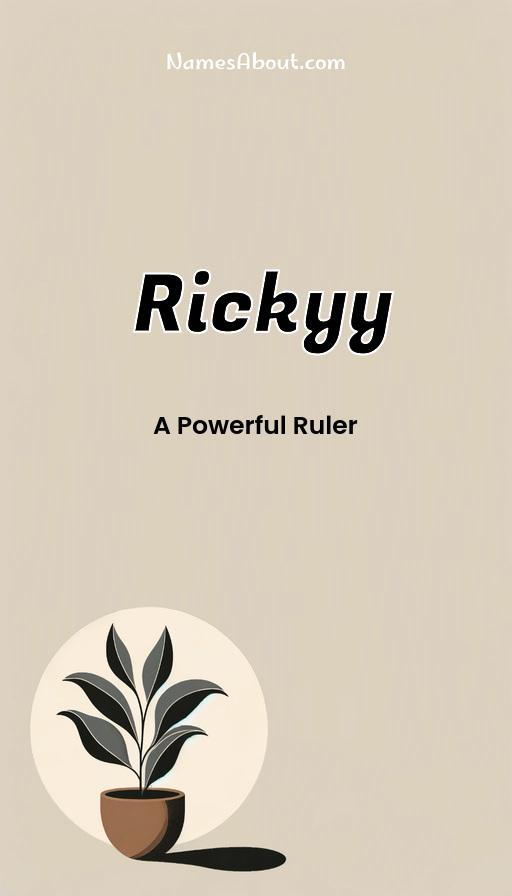 Rickyy name and meaning