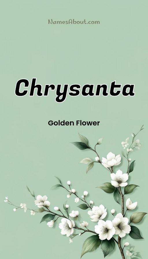 Chrysanta name and meaning