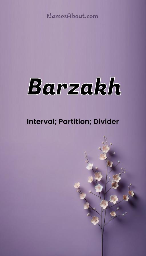 Barzakh name and meaning