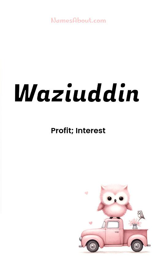 Waziuddin  name and meaning