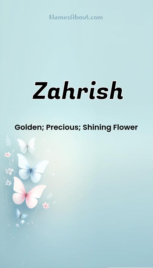 Zahrish name and meaning