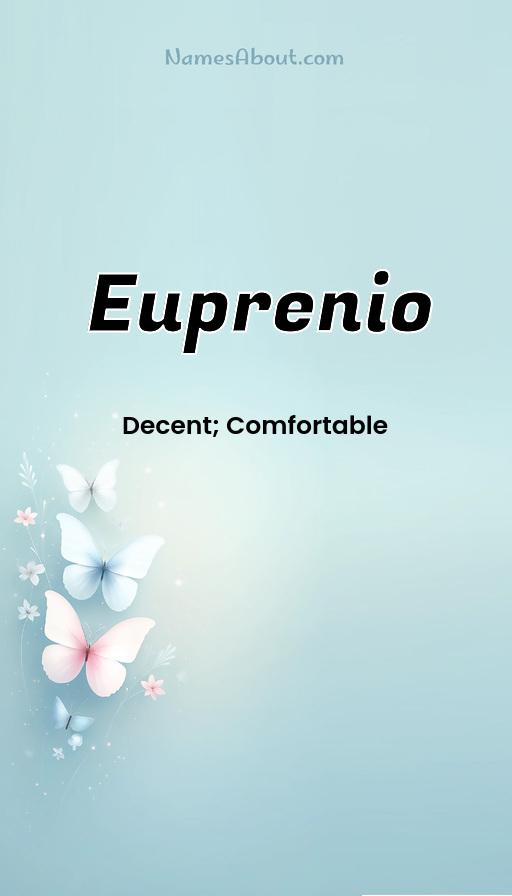 Euprenio name and meaning