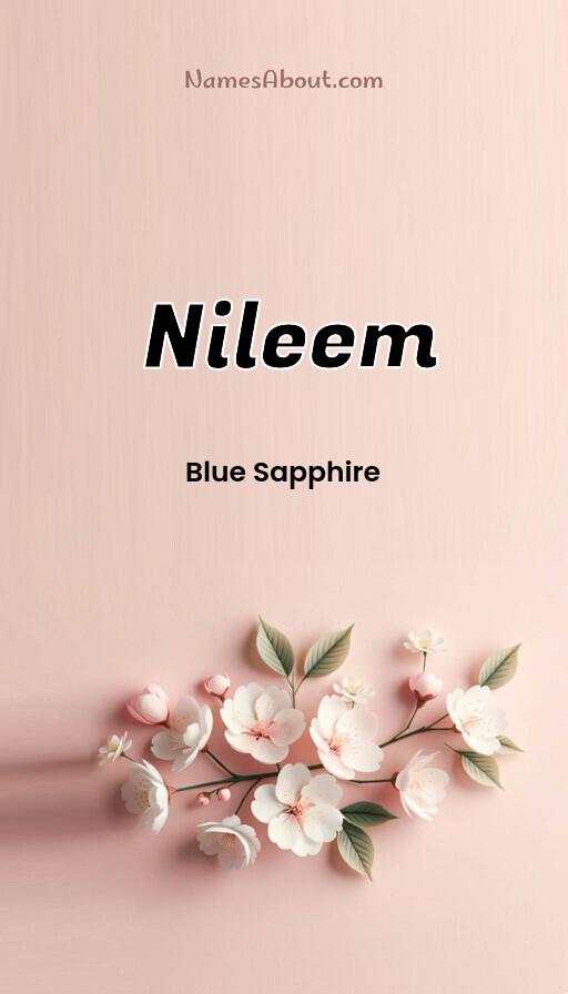 Nileem name and meaning