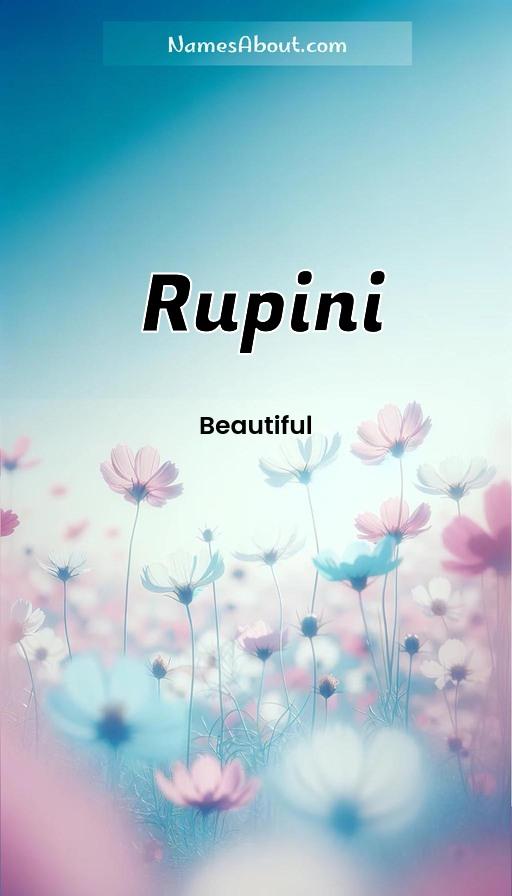 Rupini name and meaning