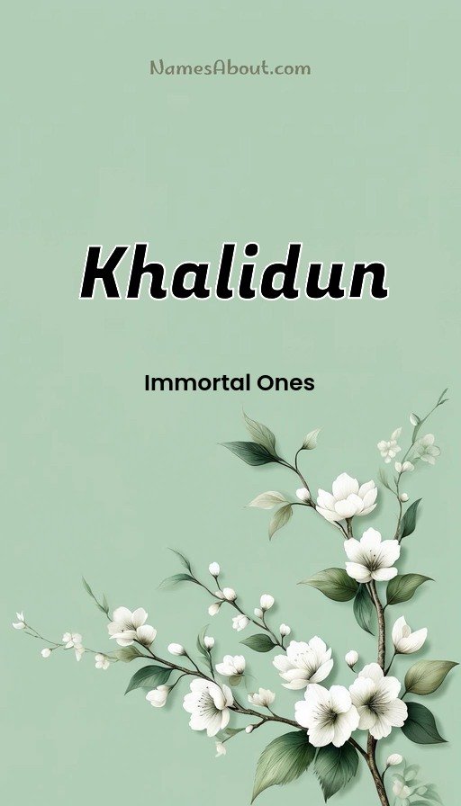 Meaning of Khalidun