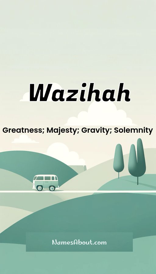 Meaning of Wazihah