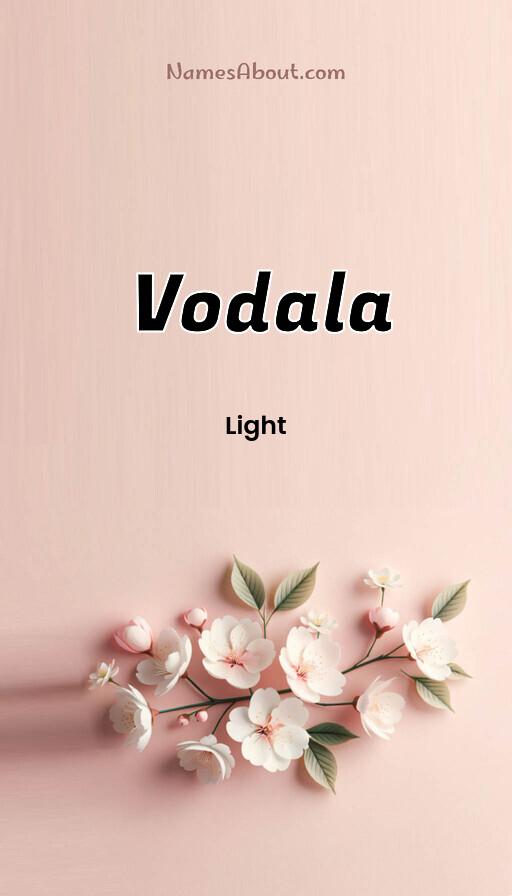 Vodala name and meaning