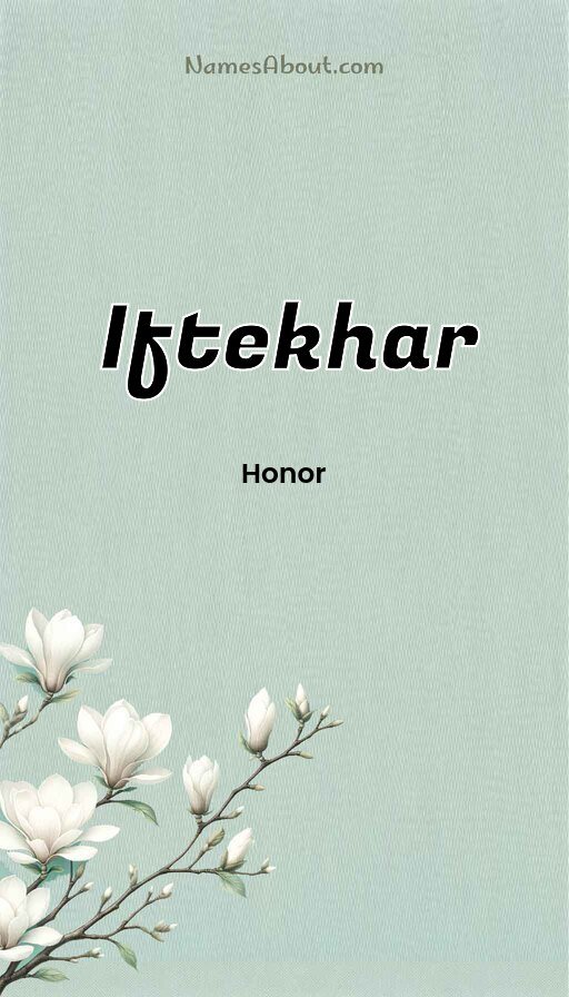 Meaning of Iftekhar