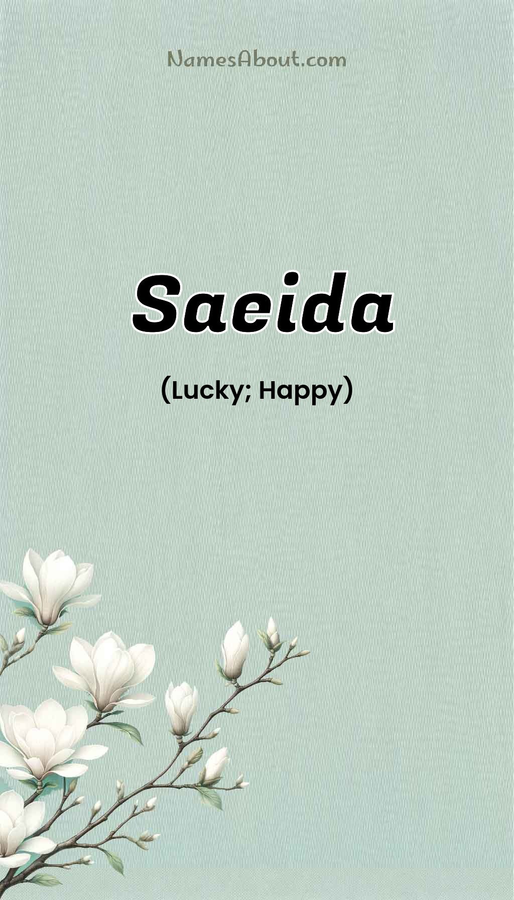 Saeida name and meaning