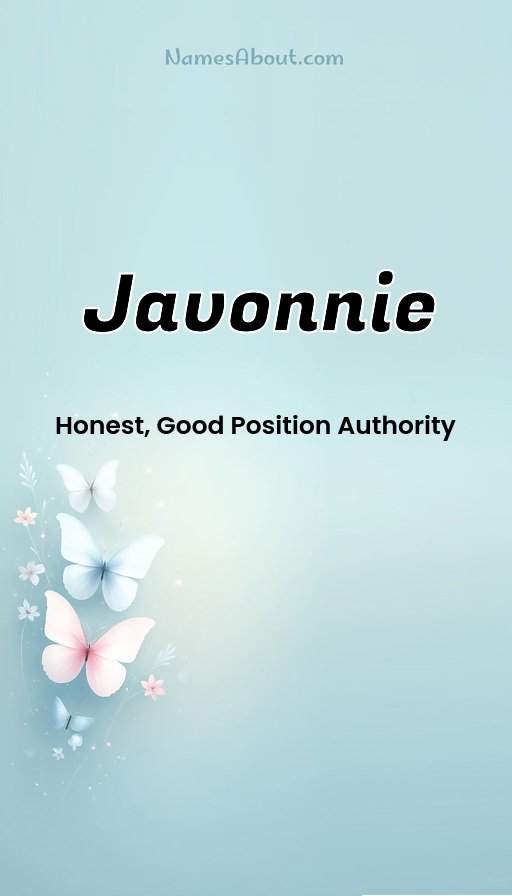 Meaning of Javonnie