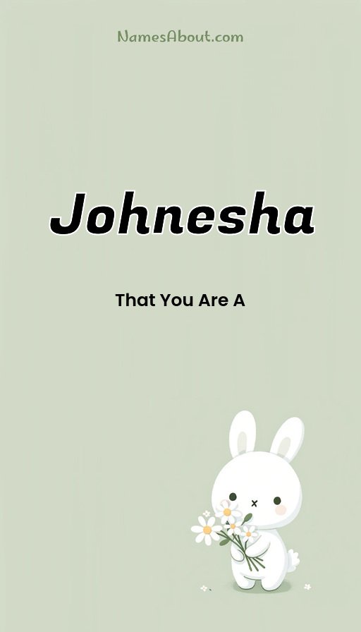 Meaning of Johnesha