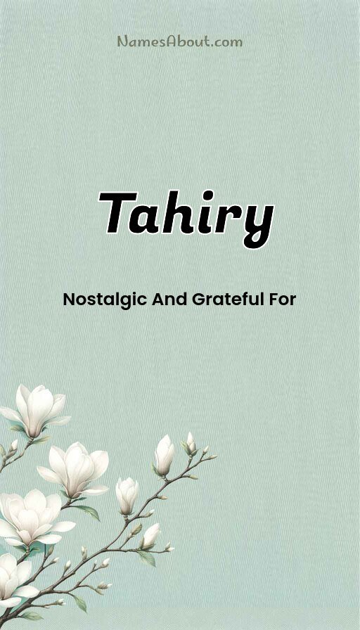 Meaning of Tahiry