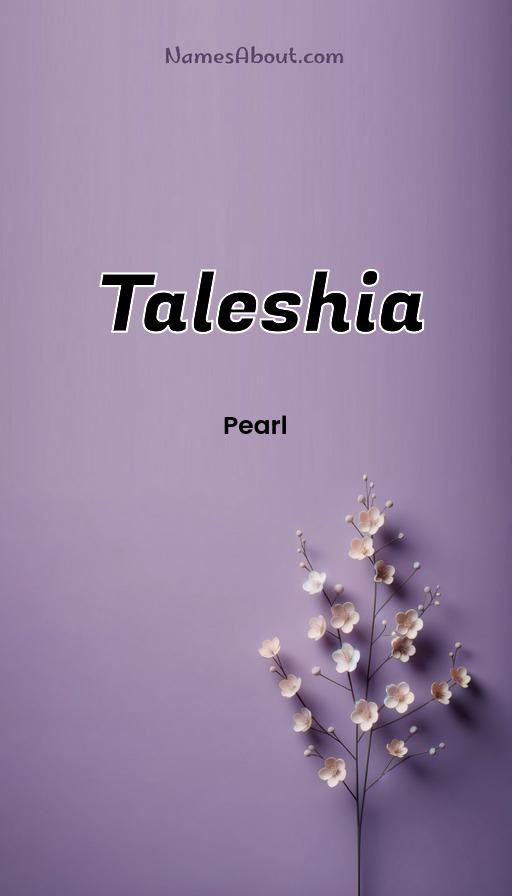 Taleshia name and meaning