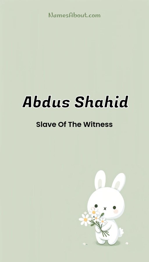 Meaning of Abdus shahid