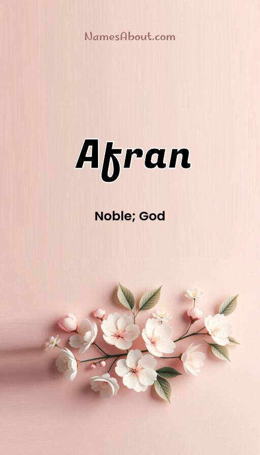 Meaning of Afran