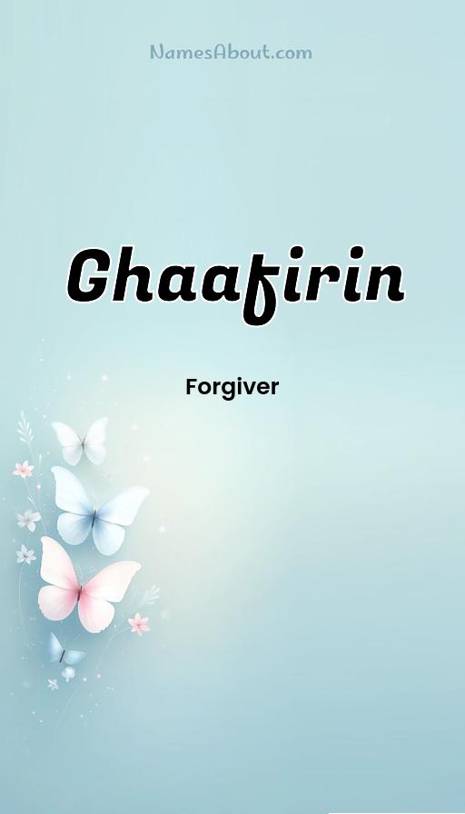 Meaning of Ghaafirin