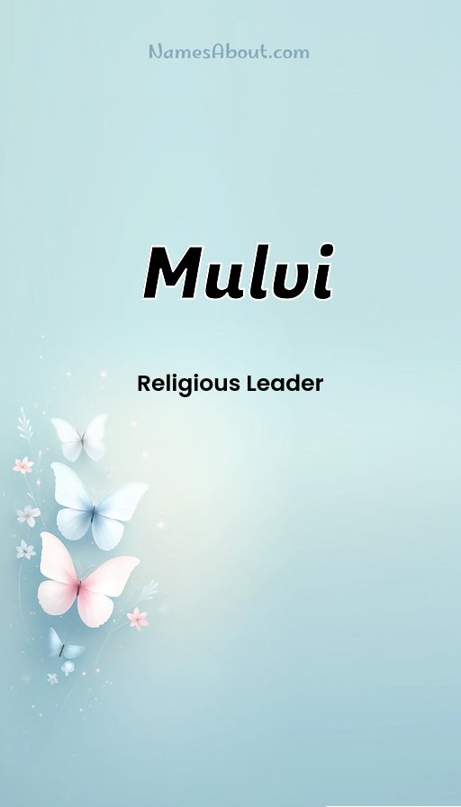 Meaning of Mulvi
