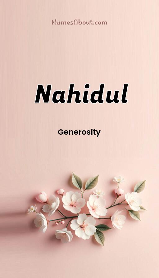 Meaning of Nahidul