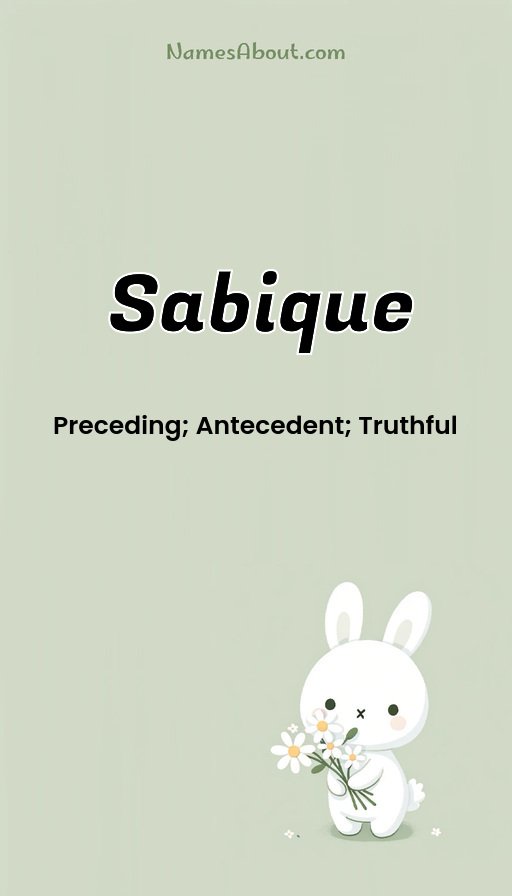 Meaning of Sabique