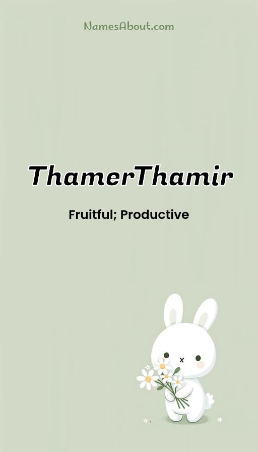 ThamerThamir name and meaning