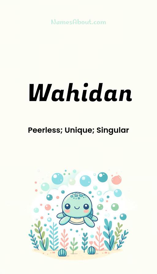 Wahidan name and meaning